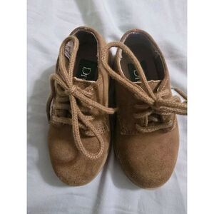 Drexlite Kids Unisex Buck Oxfords Classic Retro Tan Leather Suede Dress Shoes 5M